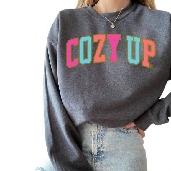 NEW FOX AND OWL cozy up sweatshirt in black - Picture 2 of 2